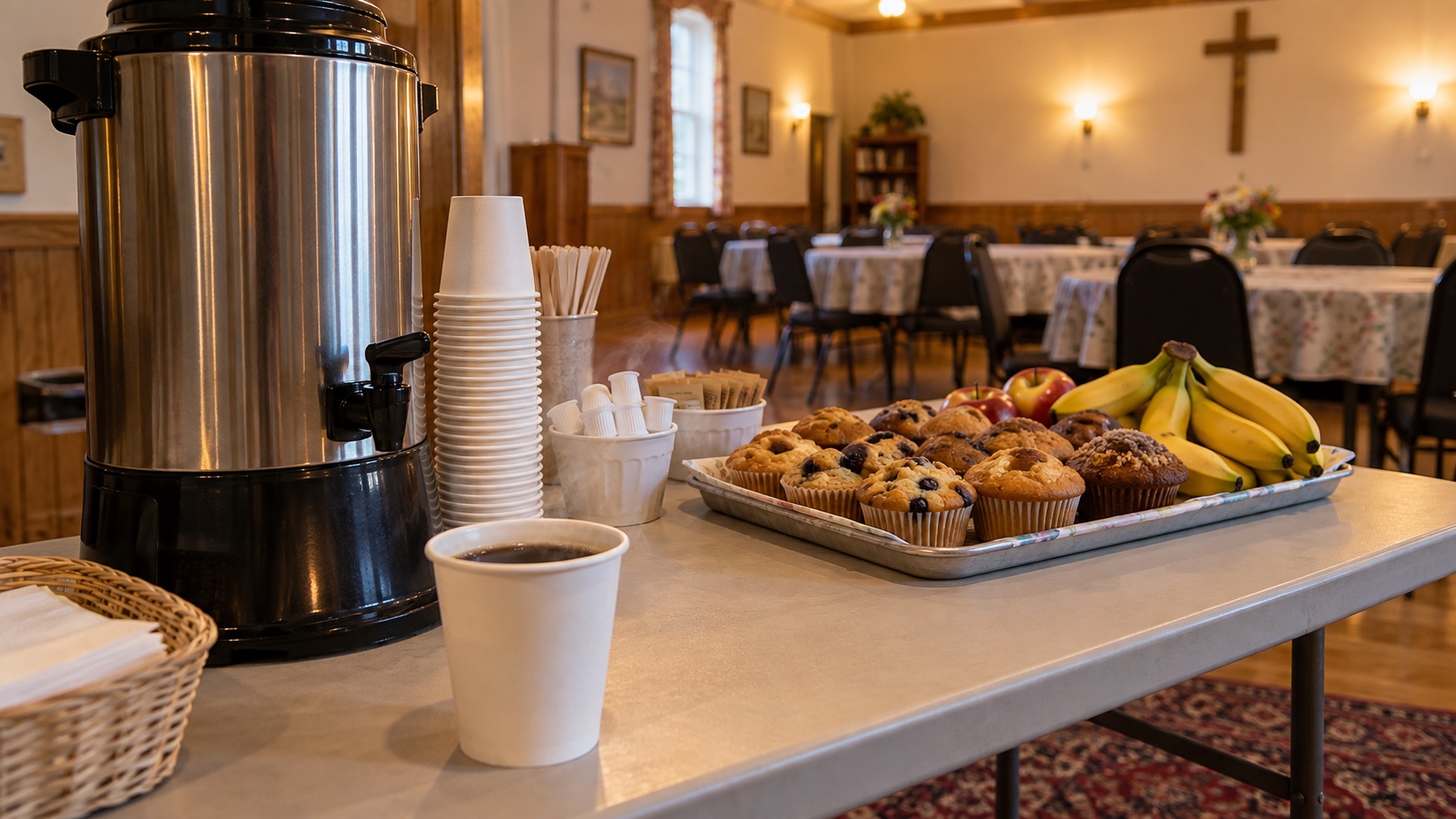 Coffee and grab-and-go breakfast, parish hall