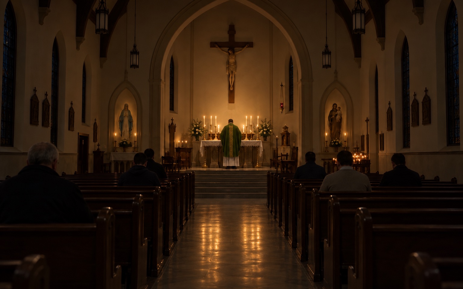 The altar, early Mass